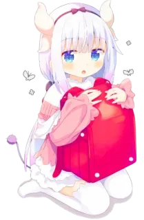😊 a9248d25 Kanna Kamui Miss Kobayashi's Dragon Maid Anime, Smok, Słodkie, Kawaii, Kanna, Kanna Kamui, Maid Dragon telegram sticker