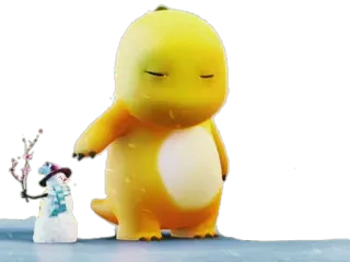 😐 058b0c9c Dinosaurier, Cartoon, Schneemann, süß telegram sticker