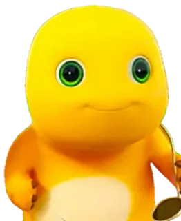 ☺️ 1dd3eb4b Dino Truck dino, lkw, gelb, cartoon, figur telegram sticker