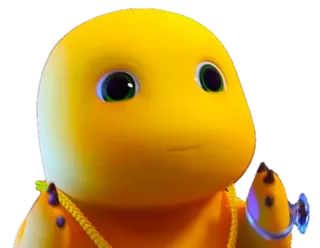 ☺️ a1d7c64a dinosaurier, cartoon, gelb, süß, figur telegram sticker