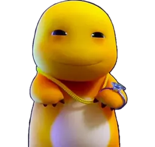 ☺️ e8a80628 gelb, figur, cartoon, niedlich, ring, schmuck telegram sticker