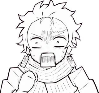 🤯 000994e4 Zenitsu Agatsuma Demon Slayer Zenitsu, Demon Slayer, anime, shocked, scared, manga telegram sticker