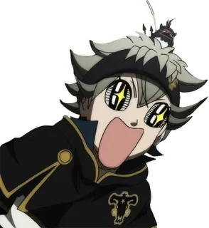 🤩 6fe98bd5 Asta Black Clover anime, manga, black clover, asta, funny, excited telegram sticker