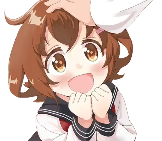 🙂 7e122e84 anime, manga, girl, cute, happy, head pat telegram sticker