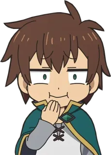 😅 c9acbf46 Kazuma Konosuba anime, konosuba, kazuma, funny, meme, character telegram sticker
