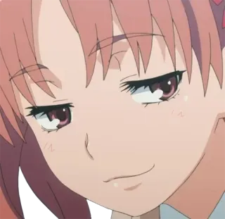 😏 d0c13d8e anime, girl, smug, smile telegram sticker