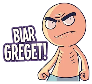 😠 cf4a0d92 BIAR GREGET! telegram sticker