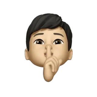 🫁 a9ab5be4 Emoji, Shhh, Silencio, Dedo, Callado whatsapp sticker