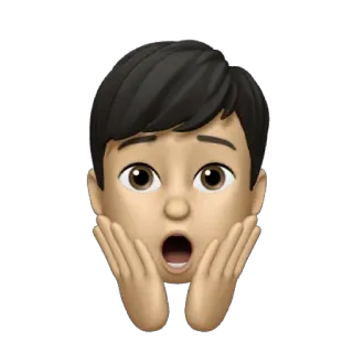 🫁 af8dd1a3 Emoji, Impactado, Sorprendido, Cara, Expresión whatsapp sticker