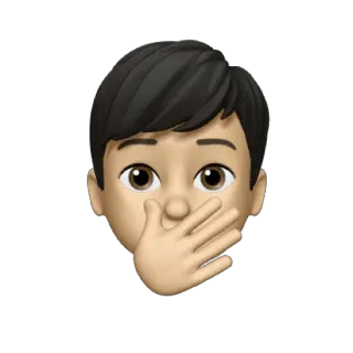 🫁 d2d7275c Emoji, Cara, Mano, Tapándose la boca, No hablar whatsapp sticker