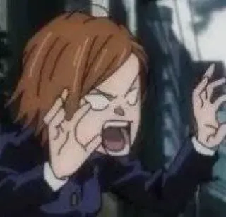 😾 22ee22ee anime, cartoon, scream, angry, character, expression, emotion telegram sticker