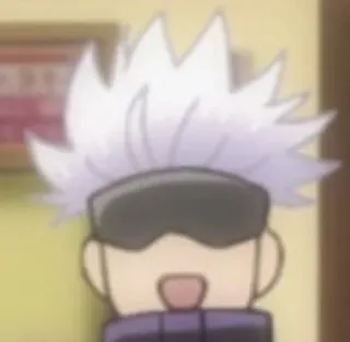 😄 5a0e4b4d Satoru Gojo Jujutsu Kaisen anime, gojo, jujutsu kaisen, satoru gojo, fanart, chibi telegram sticker