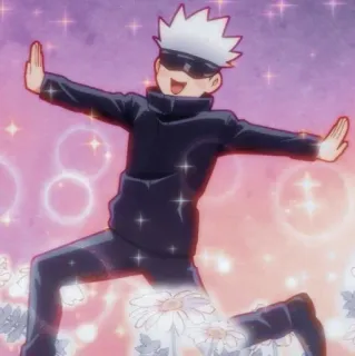 🥰 5f63520d Gojo Satoru Jujutsu Kaisen anime, gojo satoru, jujutsu kaisen, character, cartoon telegram sticker