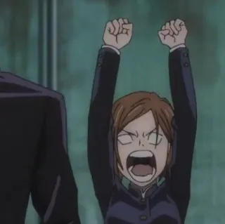 🙋‍♀ 7b2e29d7 anime, angry, shouting, frustrated, excited, celebrating, emotional telegram sticker