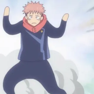 ☹️ a76eb7ea Yuji Itadori Jujutsu Kaisen anime, manga, character, jujutsu kaisen, yuji itadori, funny, sticker telegram sticker