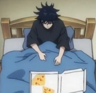 🍕 be9e7027 anime, eating, bed, food, pizza telegram sticker