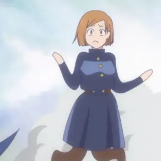 ☹️ c7e00207 Nobara Kugisaki Jujutsu Kaisen anime, jujutsu kaisen, nobara kugisaki, shrugging, confused telegram sticker