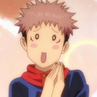 🥰 d476c7b8 Yuji Itadori Jujutsu Kaisen anime, manga, jujutsu kaisen, yuji itadori, cute, excited telegram sticker