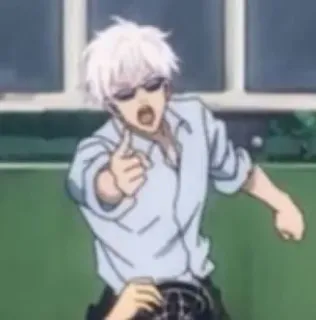 👍 e8a0995f Gojo Satoru Jujutsu Kaisen anime, jujutsu kaisen, gojo satoru, pointing, character telegram sticker