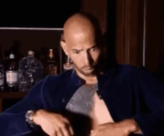 🌟 2ec76829 Andrew Tate đàn ông, hói, hình xăm, đồng hồ telegram sticker