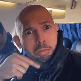 🌟 d2d573cc Andrew Tate người ảnh hưởng, gây tranh cãi, đàn ông, hói, chân dung telegram sticker