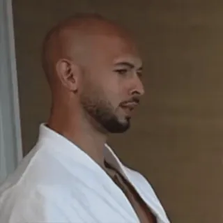 🌟 ff1ce1fe Andrew Tate hói, đàn ông, chân dung, góc nghiêng telegram sticker