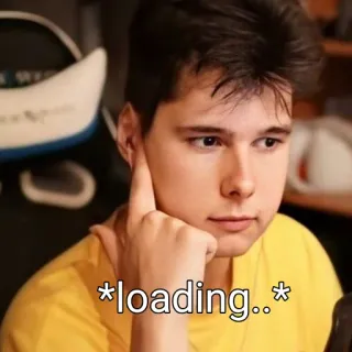 🧐 e693a3e7 *loading..* memuat, menunggu, berpikir, meme telegram sticker