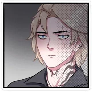 😐 115eae2b Estilo anime, Hombre, Masculino, Personaje, Ilustración telegram sticker