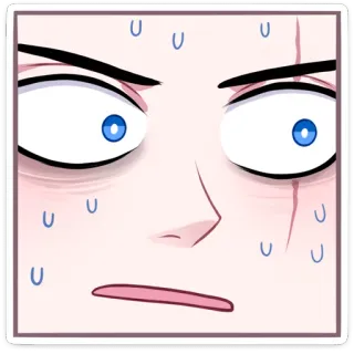 🥵 fc0bb3cc anime, preocupado, cara, sticker, expresión, ansioso telegram sticker