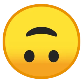🙃 0a8e955d 表情符号, 倒过来, 黄色, 脸 telegram sticker