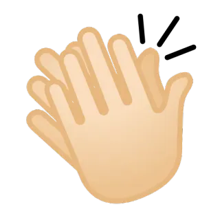 👏 3bbd9a5c 手, 鼓掌, 掌声 telegram sticker