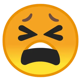 😫 976670a0 表情符号, 生气, 沮丧, 受挫, 烦躁 telegram sticker