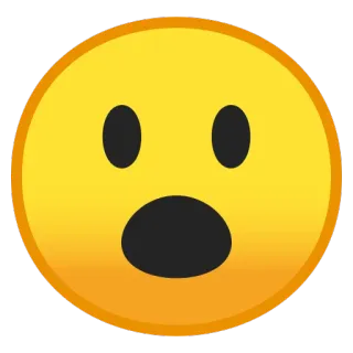 😮 b10db64d 表情符号, 震惊, 惊讶, 黄色 telegram sticker