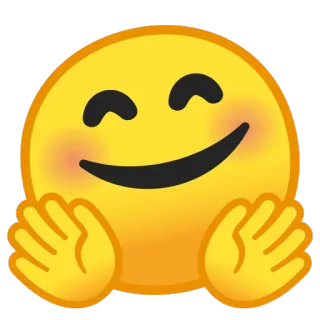 🤗 d50d9992 表情符号, 拥抱, 微笑, 可爱, 爱 telegram sticker