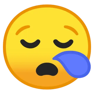 😪 dd6d99d2 表情符号, 困, 脸, 累, 睡觉 telegram sticker