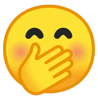 🤭 eac37820 表情符号, 脸, 黄色, 沉默, 震惊, 安静, 惊讶 telegram sticker