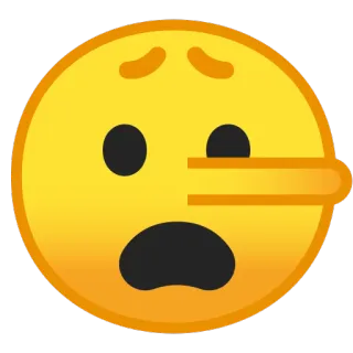 🤥 eb8dbff2 表情符号, 脸, 谎言, 长鼻子, 匹诺曹 telegram sticker