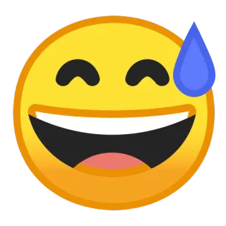😅 f9a8da2e 表情符号, 脸, 微笑, 汗, 紧张 telegram sticker
