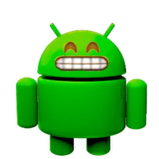 😁 ab06a0bc Android android, roboter, emoji, sticker, cartoon telegram sticker