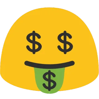 🤑 22b10f3c เงิน, ดอลลาร์, อิโมจิ, รวย, ความมั่งคั่ง telegram sticker