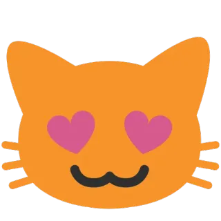 😻 2f667959 แมว, อิโมจิ, สัตว์, ความรัก, ตาเป็นรูปหัวใจ telegram sticker