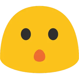 😯 4cb1f81e อิโมจิ, ใบหน้า, เซอร์ไพรส์, ตกใจ, สีเหลือง telegram sticker