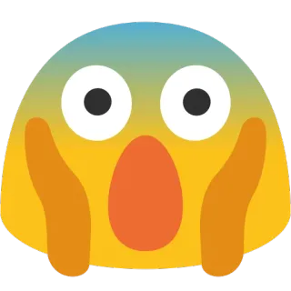 😱 a222b0f1 อีโมจิ, กลัว, ตกใจ, ประหลาดใจ, หน้า telegram sticker