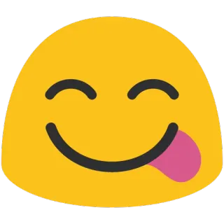 😋 a259b889 อิโมจิ, ยิ้ม, ลิ้น, สีเหลือง, หน้า, มีความสุข telegram sticker