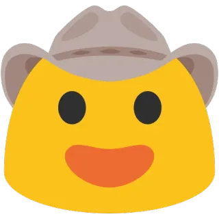 🤠 a4c73914 อิโมจิ, คาวบอย, หมวก, ยิ้ม telegram sticker