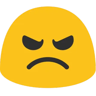 😠 cb76bd60 อีโมจิ, โกรธ, ไม่พอใจ, สีหน้า, อารมณ์ telegram sticker