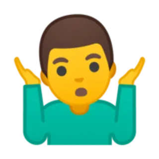 🤷 038f2b49 scrollata di spalle, emoji, domanda, dubbio, confusione telegram sticker