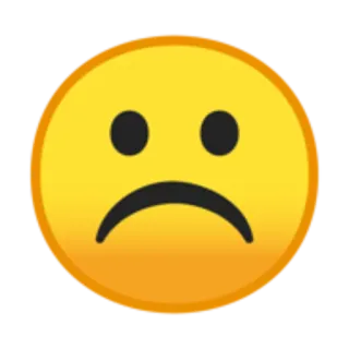 ☹ 39f707ed triste, emoji, faccia, infelice, giallo telegram sticker