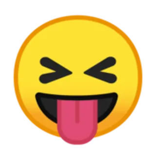 😝 aeca4544 Emoji, Faccia con lingua, Lingua, Espressione, Giallo, Sorriso telegram sticker