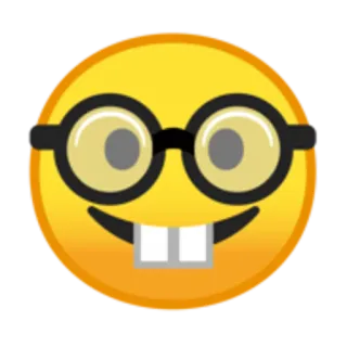 🤓 af1bf0d6 emoji, nerd, occhiali, geek telegram sticker